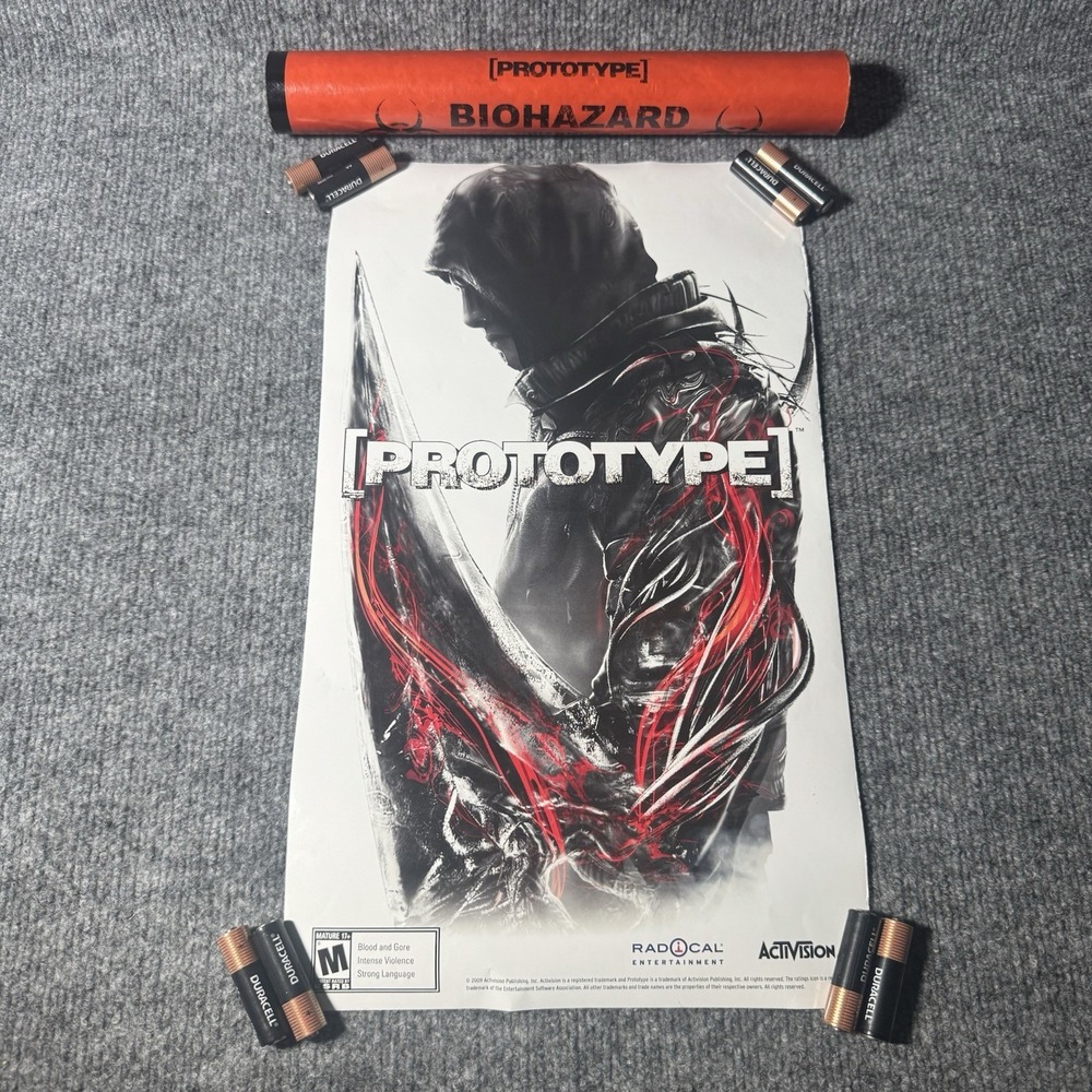 Prototype Playstation 4 3 PS4 PS3 Xbox One 360 Promo Game Stop Poster w/Tube
